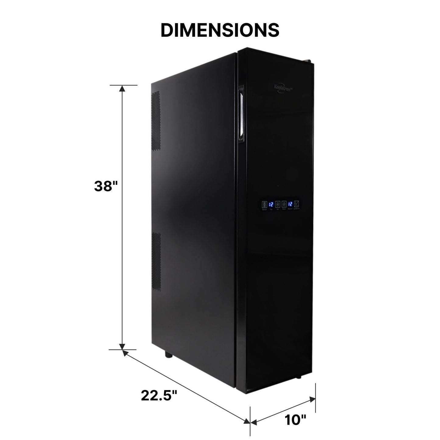 Koolatron Urban Series 18 Bottle Slim Dual Zone Wine Cooler, Thermoelectric Wine Fridge, Freestanding Wine Refrigerator for Home Bar, Kitchen, Apartment, Condo, Cottage