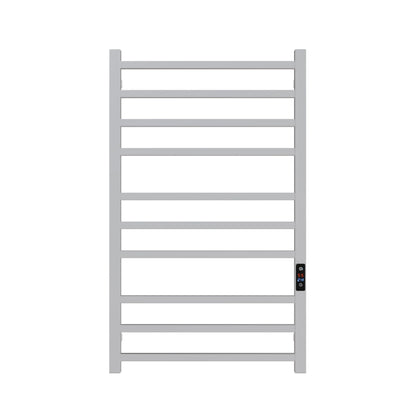 SATOH Towel Warmer for Bathroom Heated Towel Rack Wall Mounted Electric Drying Rail with Plug-in Installation & Timer Stainless Steel Hot Towel Warmer - 88cm x 53cm (Polished Chrome)