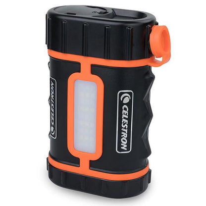 Celestron - PowerTank Lithium Pro Telescope Battery – Rechargeable Portable 12V Power Supply for Computerized Telescopes – 17 Hour Capacity/ 158.74Wh - Red/White LED Light - 2 USB Ports