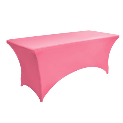 ZarzaaSik 6-Pack 4ft Spandex Table Covers for Rectangular Folding Tables - Wrinkle Resistant Stretch Tight Table Cloths - Ultimate Fitted Table Protector for Parties, Trade Shows, and Wedding