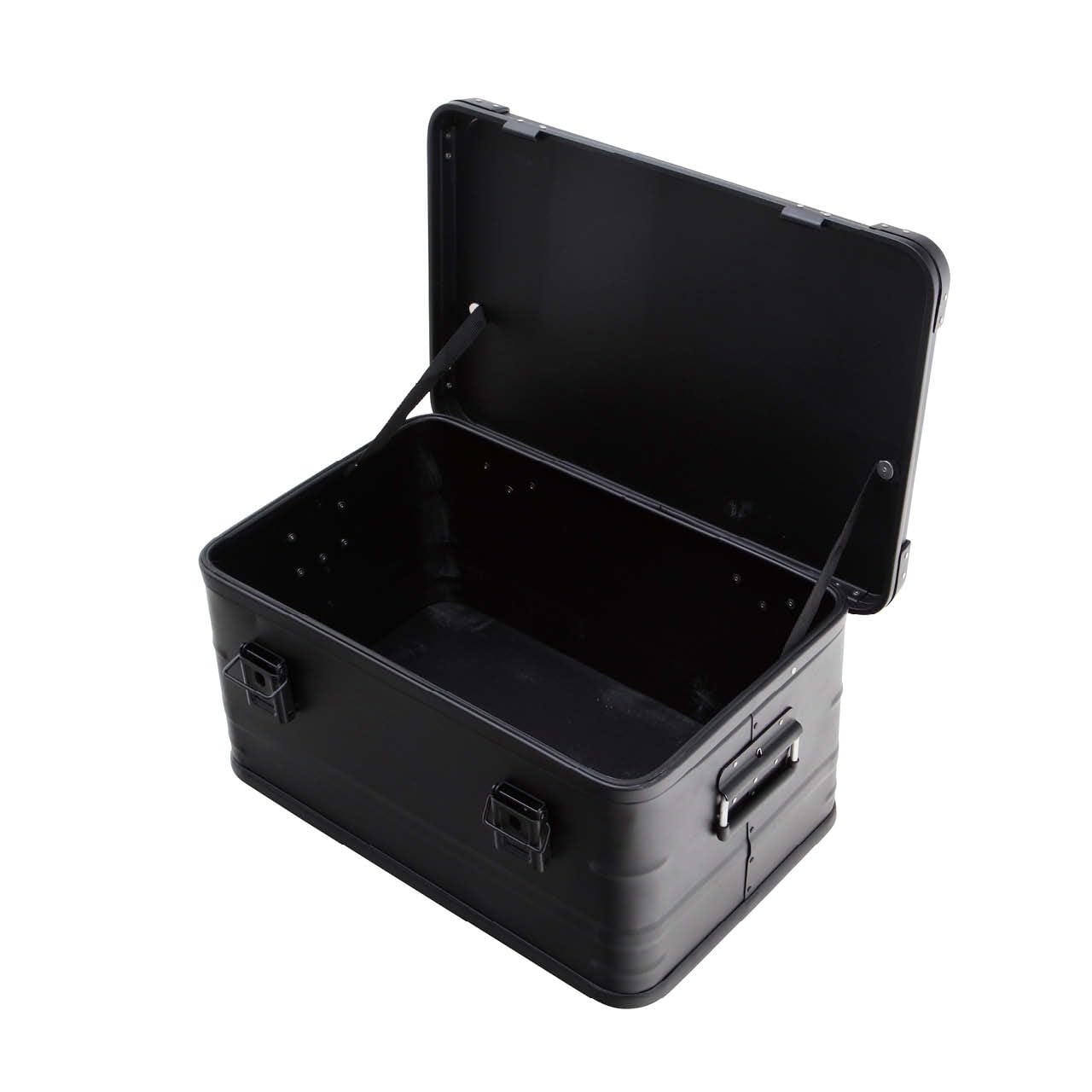 Overland Vehicle Systems Aluminum Box Storage 53QT - Universal Purpose - Heavy Duty Foldable Handles - Heavy Duty Nylon Interior Straps - Boxes are Stackable