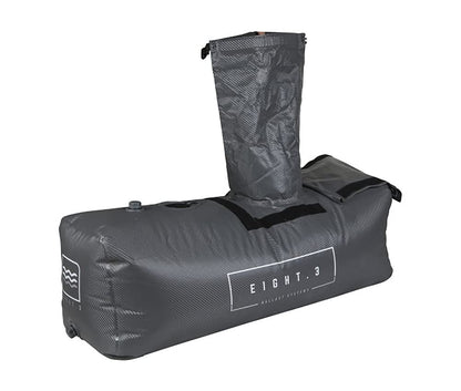 Ronix Eight.3 Telescope Trapezoid Tarpaulin Welded Seams Ballast Bag with Roll-Top Closure, Smoked Carbon, 800lbs, Grey, (217240)