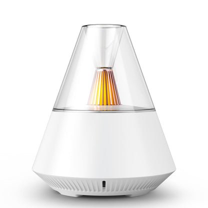 Essential Oil Diffuser, Modern Style Aromatherapy Aroma Diffusers with Candle Light, Fragrance Ultrasonic Cool Mist Humidifier, Remote Control, Auto Shut-Off, for Home Living Room Office