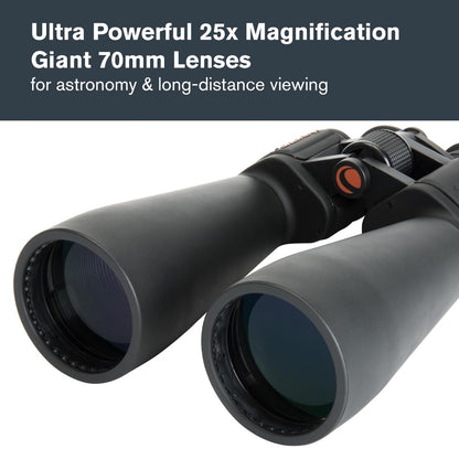 Celestron SkyMaster 25x70 Binoculars – Powerful Binoculars for Detailed Long-Distance Viewing and Binocular Astronomy – Multi-Coated Optics – Tripod Adapter & Carrying Case