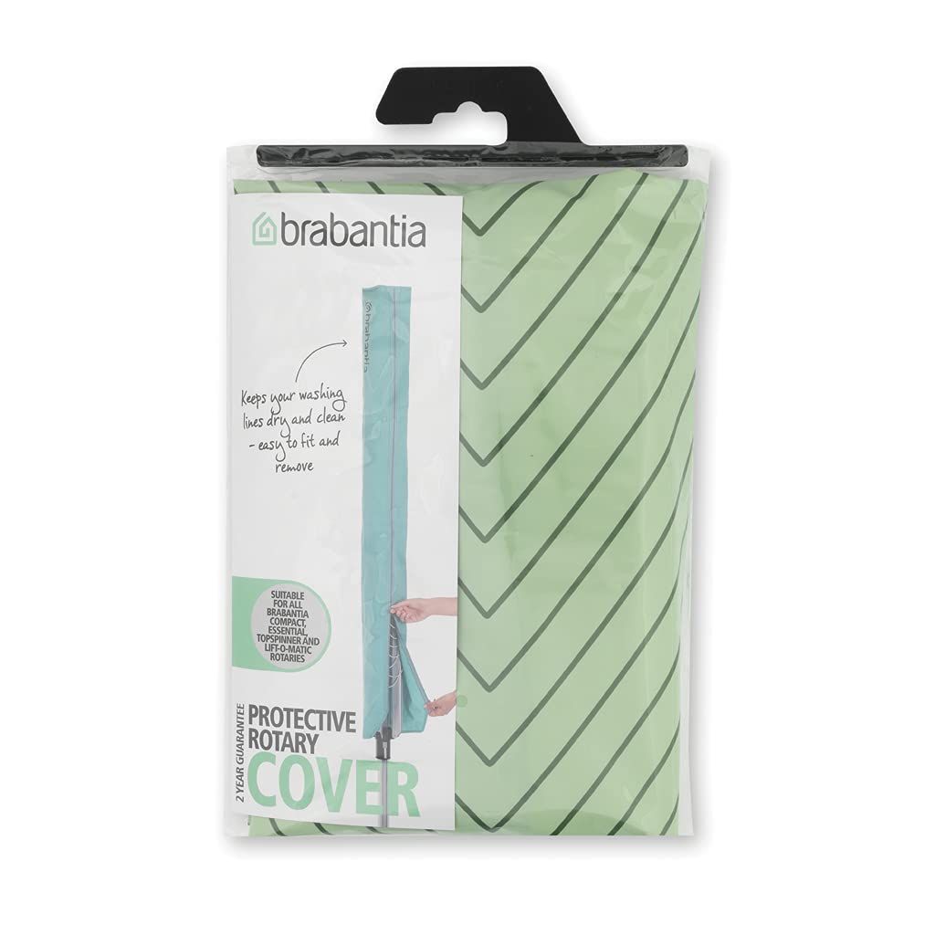Brabantia Topspinner Outdoor 4 Arm Spinning Clothesline Rotating & Clothes Drying Rack Cover - Weather Resistant Material - Zip Closure - Outdoor - Drying Rack Protection