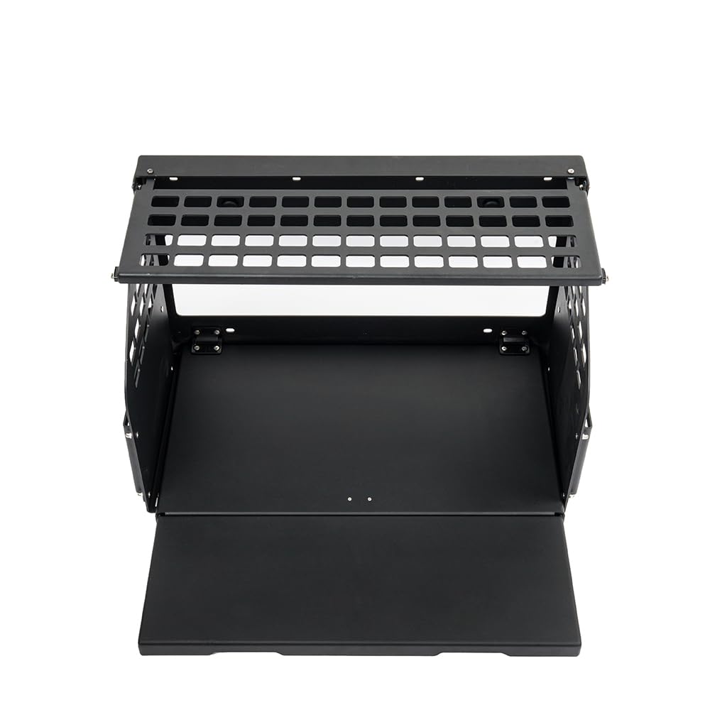 Turmaul Tailgate Table w/Molle Panel Compatible with Jeep Wrangler 2007-2017 JK JKU 2018-2023 JL JLU 2/4 Door Rear Door Foldable Cargo Shelf Storage Rack Camping Travel Cooking Outdoor Accessories