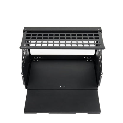 Turmaul Tailgate Table w/Molle Panel Compatible with Jeep Wrangler 2007-2017 JK JKU 2018-2023 JL JLU 2/4 Door Rear Door Foldable Cargo Shelf Storage Rack Camping Travel Cooking Outdoor Accessories