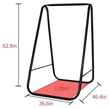 PIRNY Hammock Chair with Stand,Heavy-Duty Hammock Stand with Large Indoor Swing,MAX Load 500 LBS,Hanging Chair with Stand for Indoor Outdoor,Swing Chair with 2 Cushions Included(Dark Green)