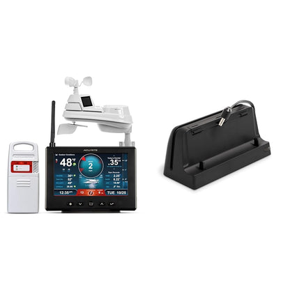 AcuRite Iris (5-in-1) Weather Station for Indoor/Outdoor Temperature and Humidity, Wind Speed/Direction, and Rainfall with High-Definition Display, Power Supply Base, and Lightning Detection