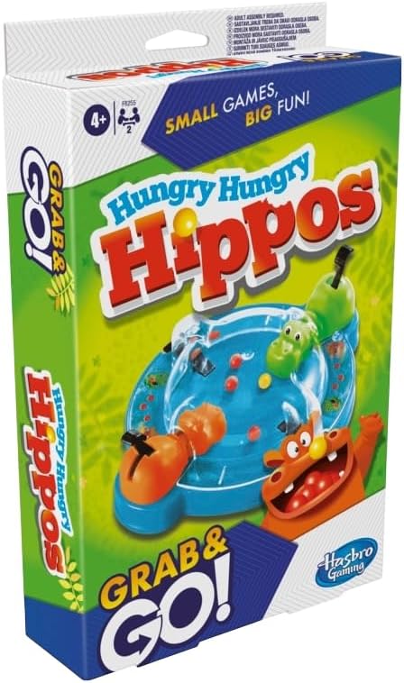 Hasbro Gaming Grab and Go Travel Games Set of 5- Sorry! Hungry Hippos Monopoly Guess Who? and Candy Land
