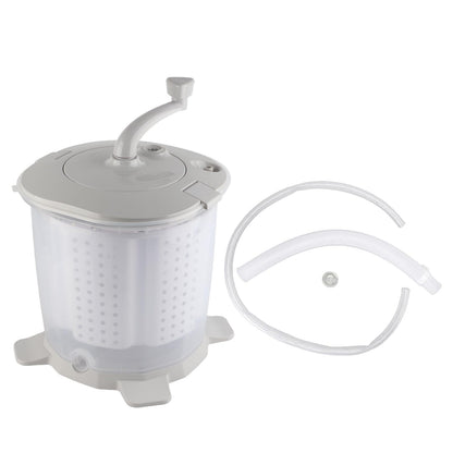 Portable Hand Crank Washing Machine non electric Manual Washing Machine Clothes Washer for Dormitory Apartment Camping & Tiny Spaces Nordic Grey