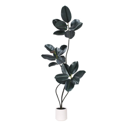 Yepdin Artificial Rubber Tree Plant -5FT Faux Plants Indoor with Planter,Tall Fake Trees Lifelike Branches & Foliage,Large Artificial Plants Indoor for Home Office Floor Patio