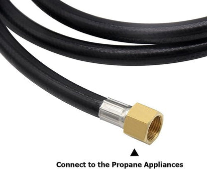 Hooshing 6FT Propane Regulator Hose - 3/8" Flare Elbow Adapter for Blackstone Griddles 17” & 22”
