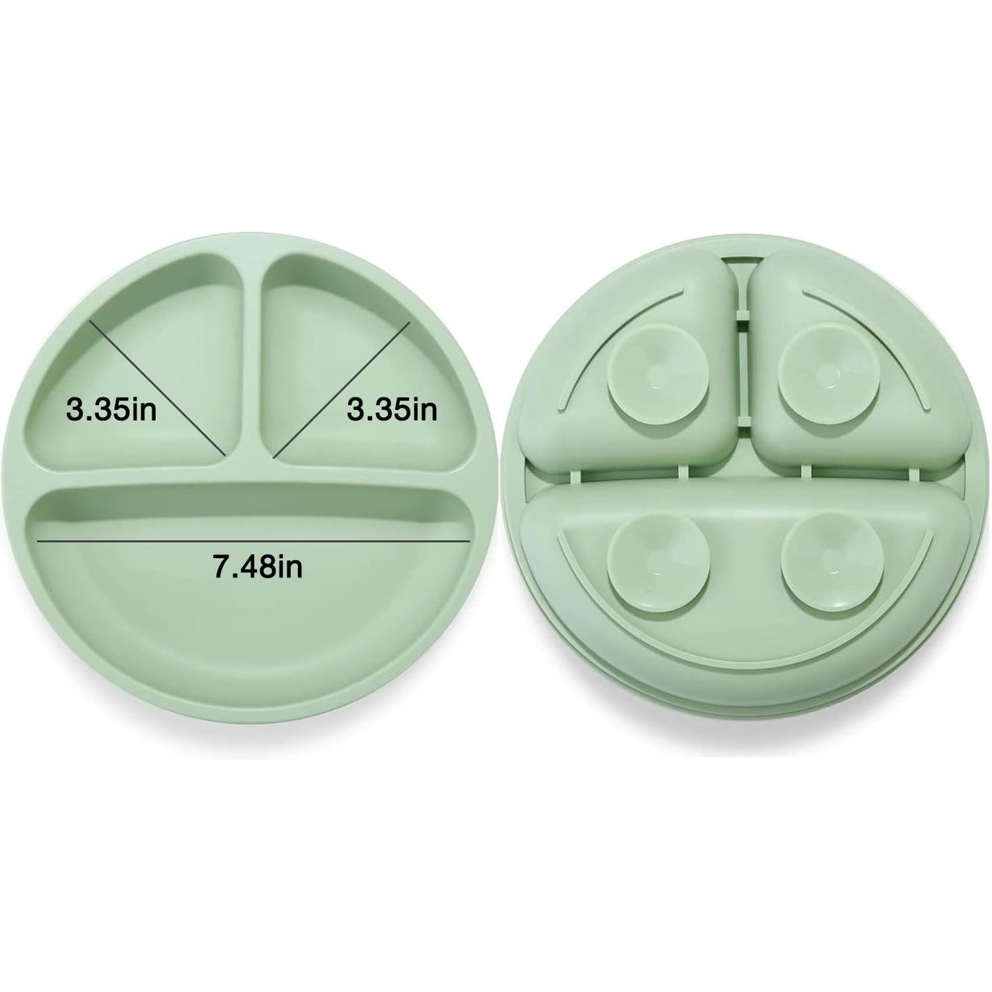 PandaEar Silicone Baby Feeding Set - 6-12 Months | LED Weaning Supplies - Bib + Plate with Suction + Cup + Bowls and Spoon