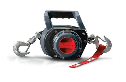 WARN Drill Winch 750 lb Capacity Portable Drilling Winch with 30 ft Steel Rope, Fairlead, Hook – Corded Electric Drill Powered Pulling Winch for Trucks, ATVs, UTVs, Trailers, & Off-Road Recovery