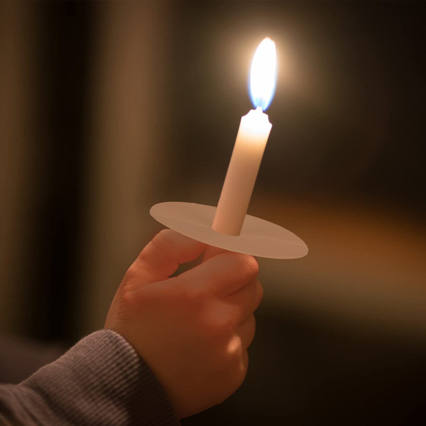 MTLEE 150 Set Church Candles with Drip Protectors, Shabbat Vigil Votive Memorial Pillar Candles for Devotional Vigil Service, White, Unscented, 0.47 D x 4.72 H