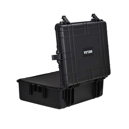 MEIJIA Portable Waterproof Protective Hard Case, Camera Case with Customizable Fit Foam Inserted,Fit Use of Drones,Camera,Equipments, Elegant Black (24.25"X19.43"X8.68")