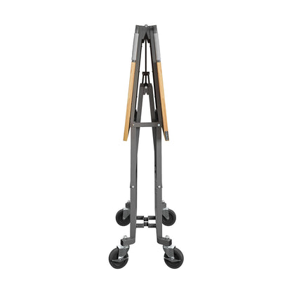 COSCO SmartFold Butcher Block Portable Workbench/Folding Utility Table (Gray Steel Frame)