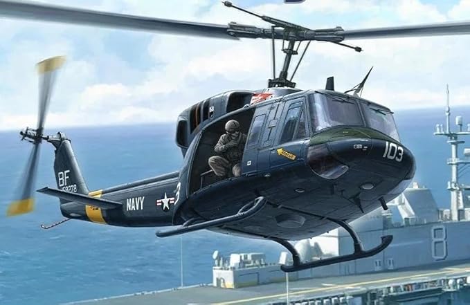 Model Assembled Aircraft Model Kit KH80158 US UH-1N Huey Helicopter 1/48
