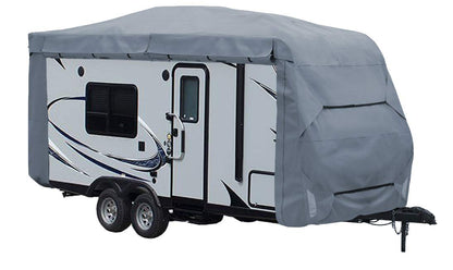 GEARFLAG Travel Trailer Camper Cover Multi-Layers top fits 28' -32' Reinforced Windproof Side-Straps Anti-UV Water-Resistance Heavy Duty for Motorhome RV (Fits 28' - 32')