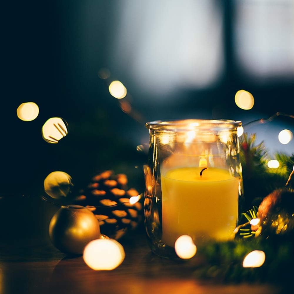 12 Pack Small Citronella Candles Outdoor and Indoor Soy Wax Glass Votive Candles for Party Dinner and Camping - 12 Hours Burn Time