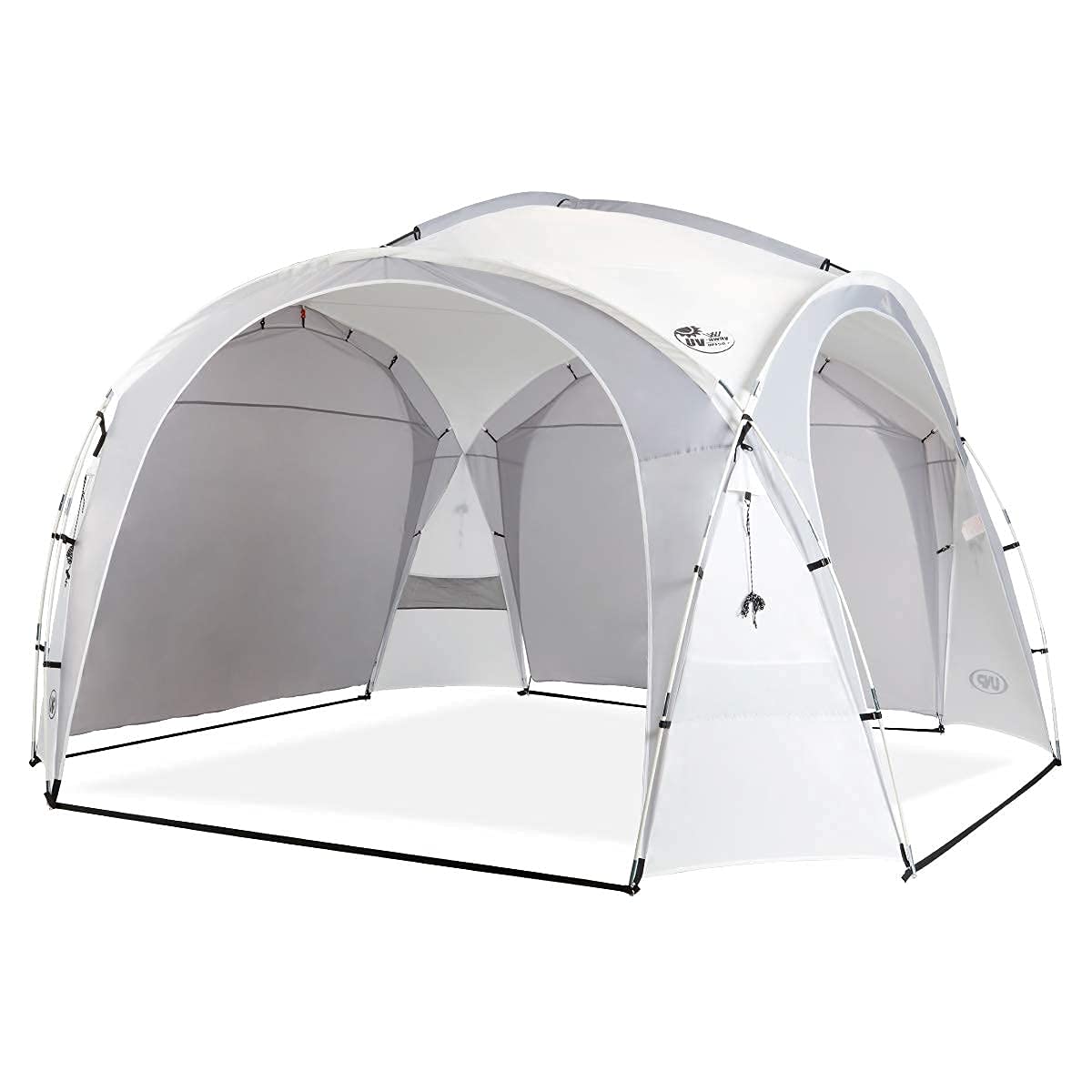 UNP Easy Beach Tent Pop Up Canopy UPF50+ Tent with Side Wall, Ground Pegs, and Stability Poles, Sun Shelter Rainproof, Waterproof for Camping Trips, Backyard Fun, Party Or Picnics (10x10 ft, White)
