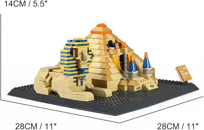 643Pcs Great Pyramid of Giza &amp Sphinx Egypt Building Set World Landmark Architecture Model Collectible Toy for Kids and Adults