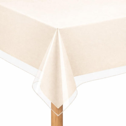 VEXYLOREN Clear Table Cover Protector 60 x 90 in Oblong Plastic Vinyl Tablecloth for 4~6 Seats Table