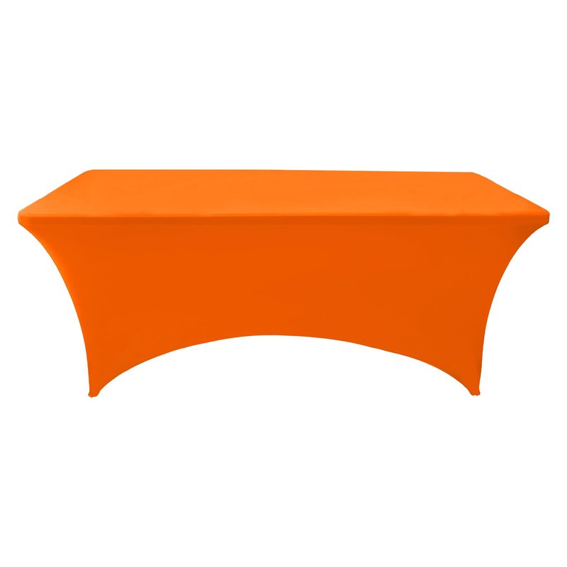 ZarzaaSik 10-Pack 4ft Spandex Table Covers for Rectangular Folding Tables - Wrinkle Resistant Stretch Tight Table Cloths - Fitted Table Protector for Parties, Trade Shows, Banquet, and Wedding