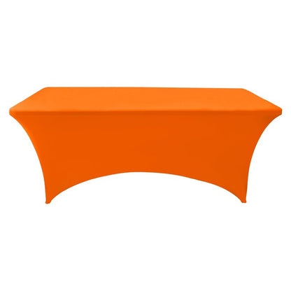 ZarzaaSik 10-Pack 4ft Spandex Table Covers for Rectangular Folding Tables - Wrinkle Resistant Stretch Tight Table Cloths - Fitted Table Protector for Parties, Trade Shows, Banquet, and Wedding