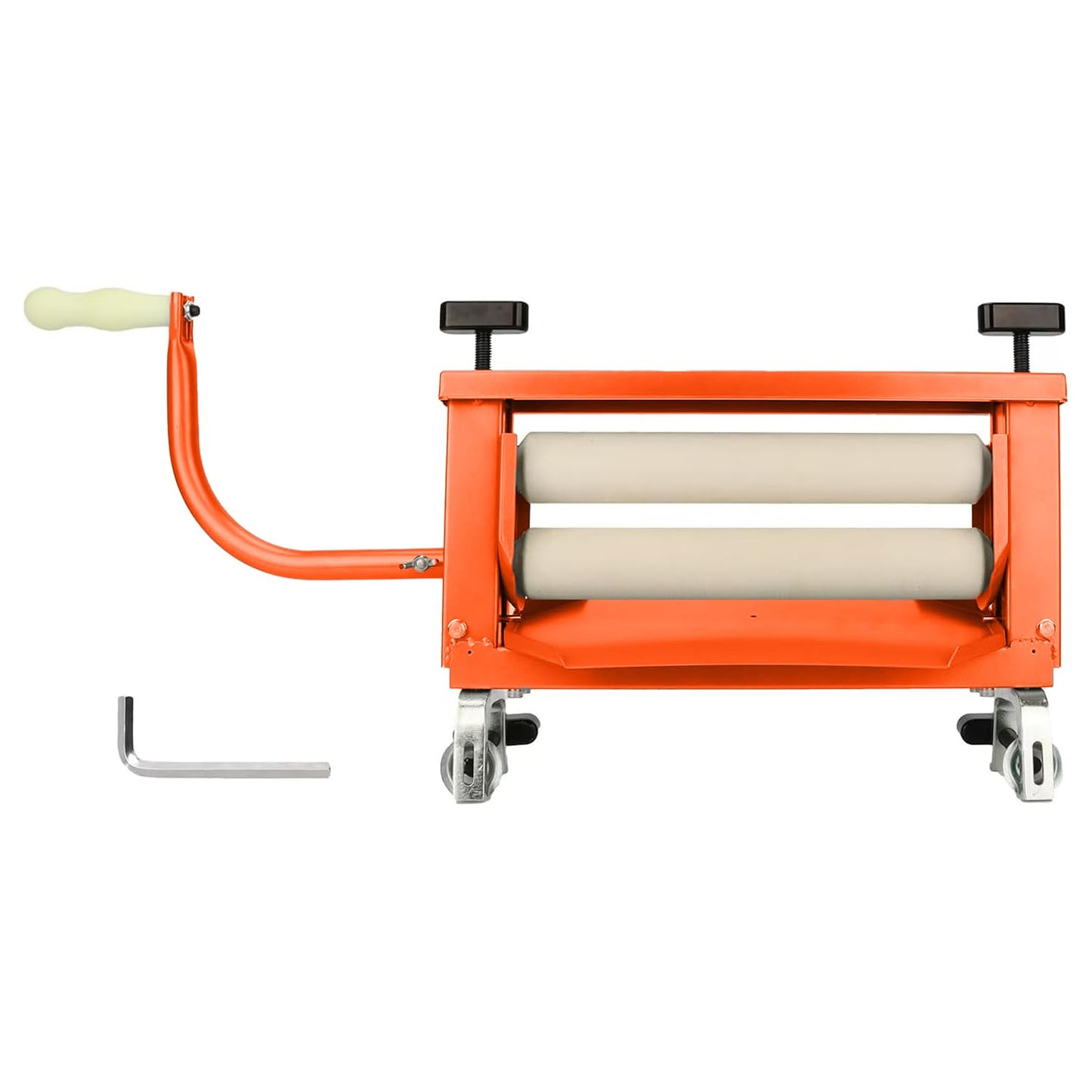 Upgraded Heavy Duty Clothes Wringer, Laundry Wringer for Chamois Cloth, Sponge, Dual Knob Design for Easier Operation - Orange