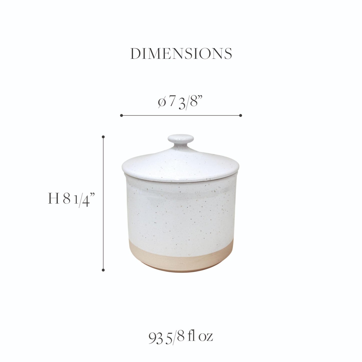 Casafina Ceramic Stoneware 94 oz. Canister - Fattoria Collection, White | Microwave & Dishwasher Safe Dinnerware | Food Safe Glazing | Restaurant Quality Serveware
