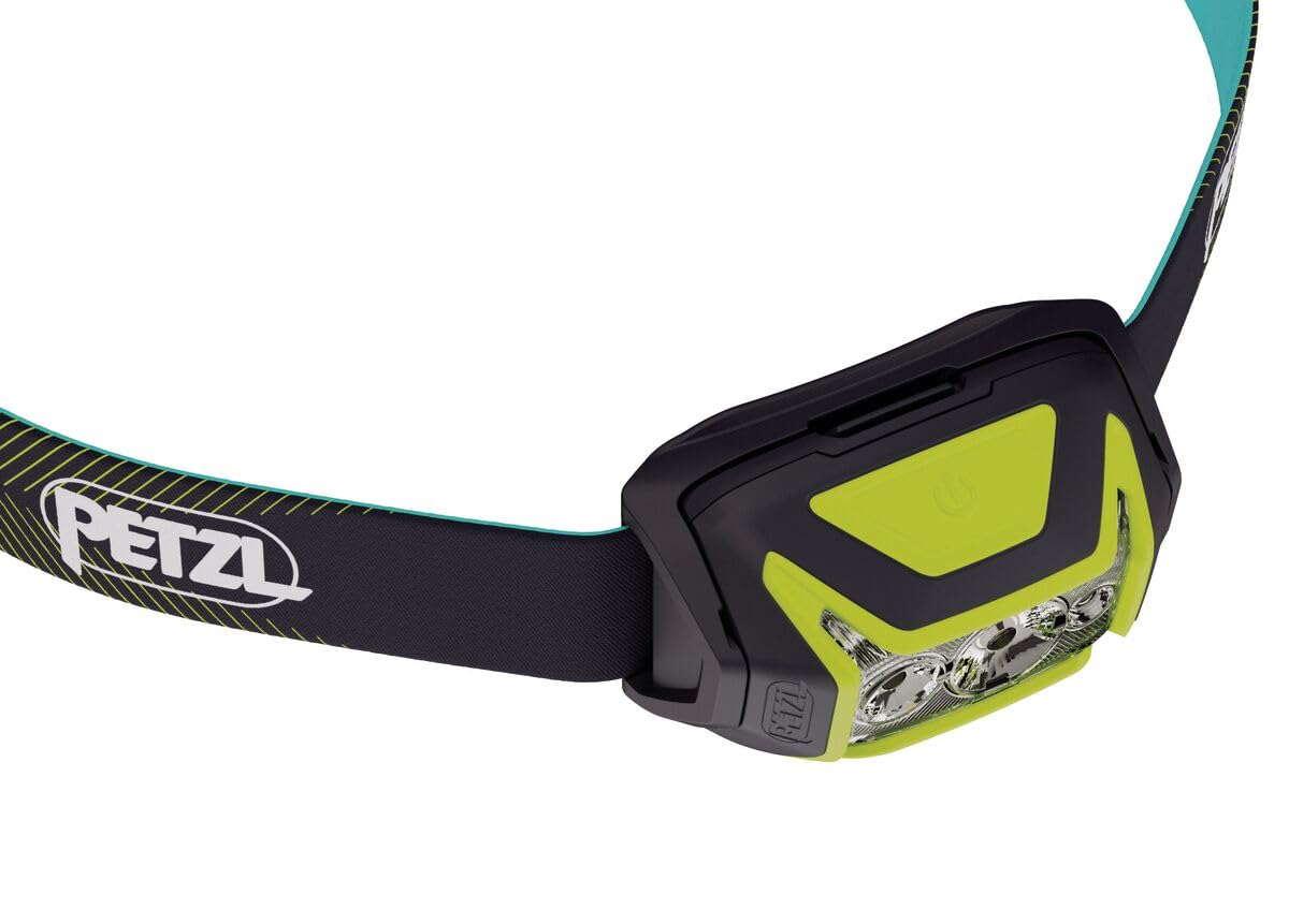 PETZL ACTIK CORE Headlamp - Powerful, Rechargeable 650 Lumen Light with Red Lighting for Hiking, Climbing, and Camping - Green