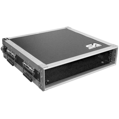 Seismic Audio - SATAC2U - Heavy Duty 2 Space ATA Rack Case - 2U Vertical PA DJ Amplifier Flight Case - Pro Audio DJ Rack