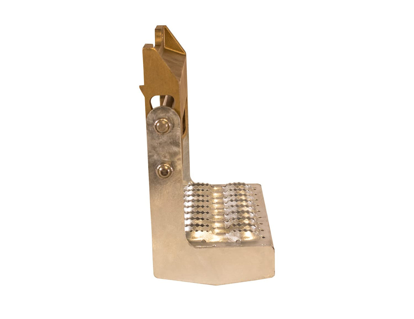 Buyers Products 5230710 Swinging Truck Step, Mounts to Bumpers - Brass Bracket and Stainless Steel Shafts, Galvanized Grip, Folding Pivot Step for Semi & Work Trucks, Mounting Hardware Not Included