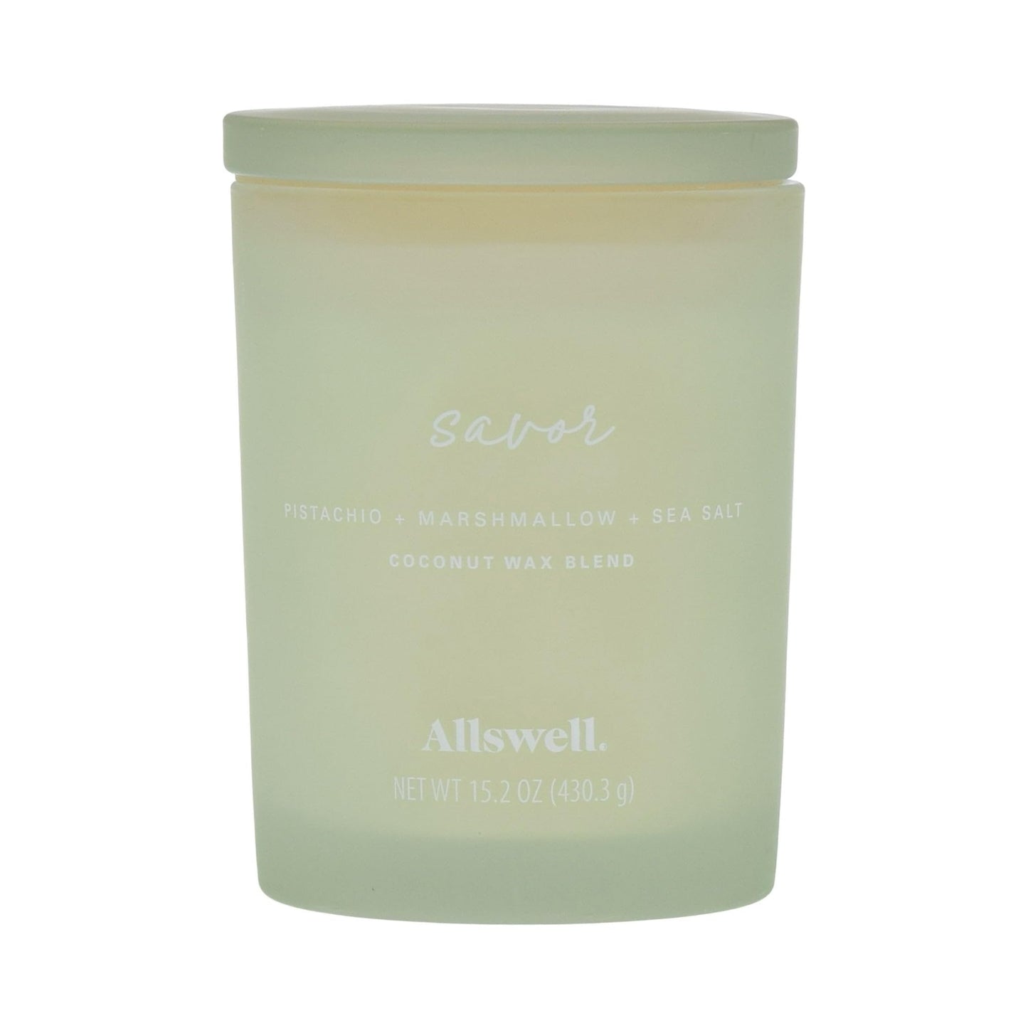 Scented 2-Wick 15oz Spa Jar Candle (Savor (Pistachio + Marshmallow + Sea Salt))