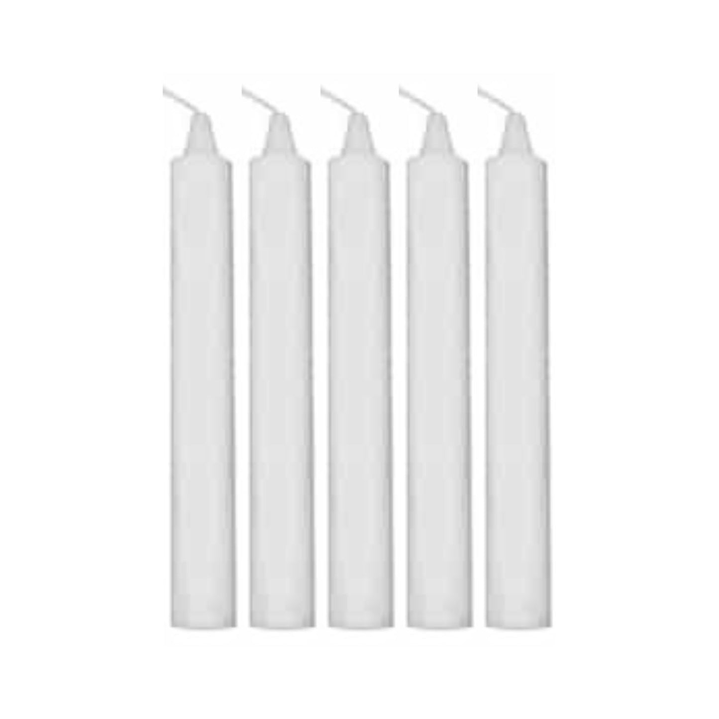 White Spell Candles 6 Inch – 5 Pack Ritual Chime Candles for Wicca, Santeria, Altar, Prayer, Meditation, Manifestation & Spiritual Cleansing (White)