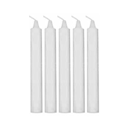 White Spell Candles 6 Inch – 5 Pack Ritual Chime Candles for Wicca, Santeria, Altar, Prayer, Meditation, Manifestation & Spiritual Cleansing (White)