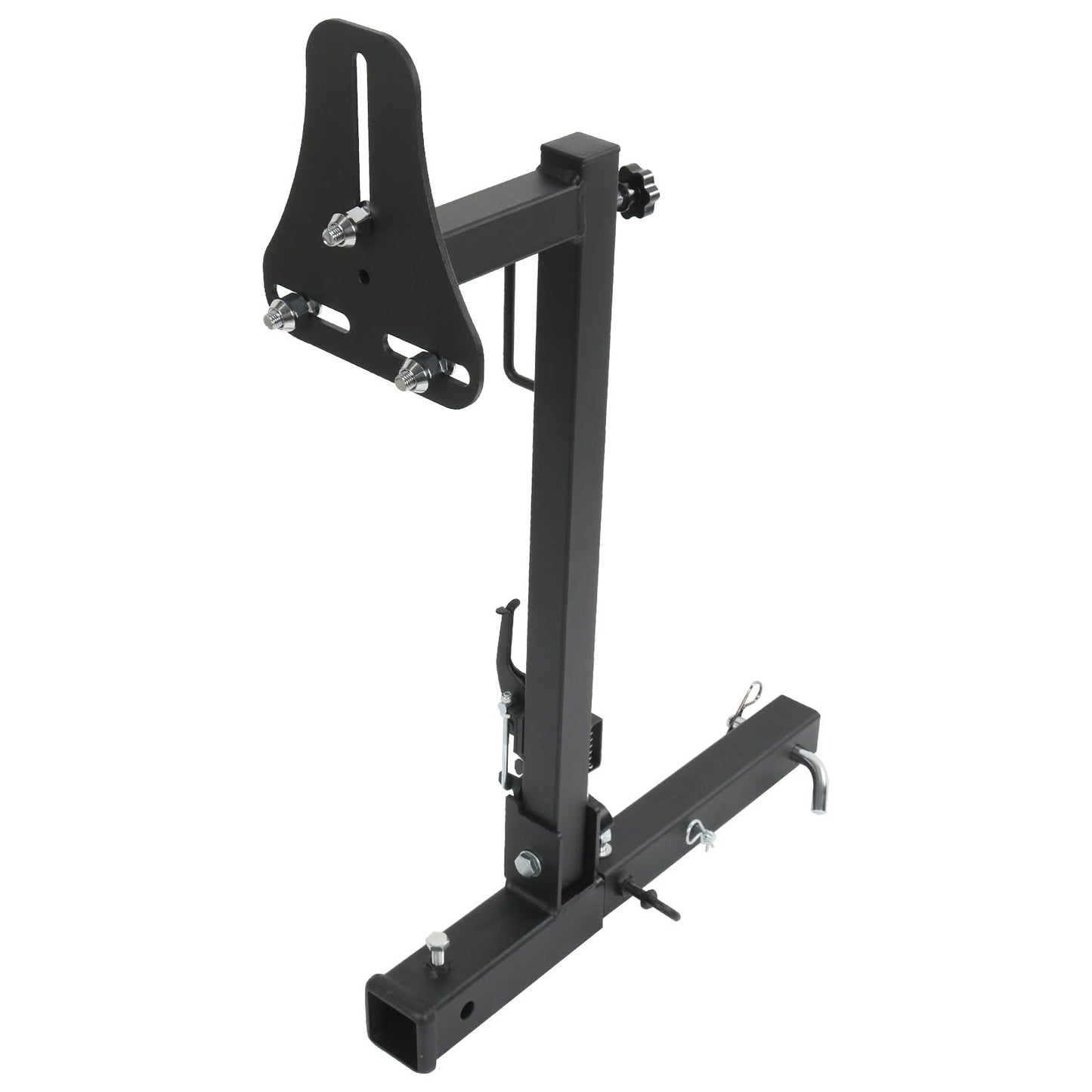 JDMSPEED RV Spare Tire Carrier Mount Adjustable Trailer Hitch with 2 Inch Receiver Compatible with 16" 16.5" 19.5" 22.5" 24" Wheels for Vans SUVs and Motorhomes
