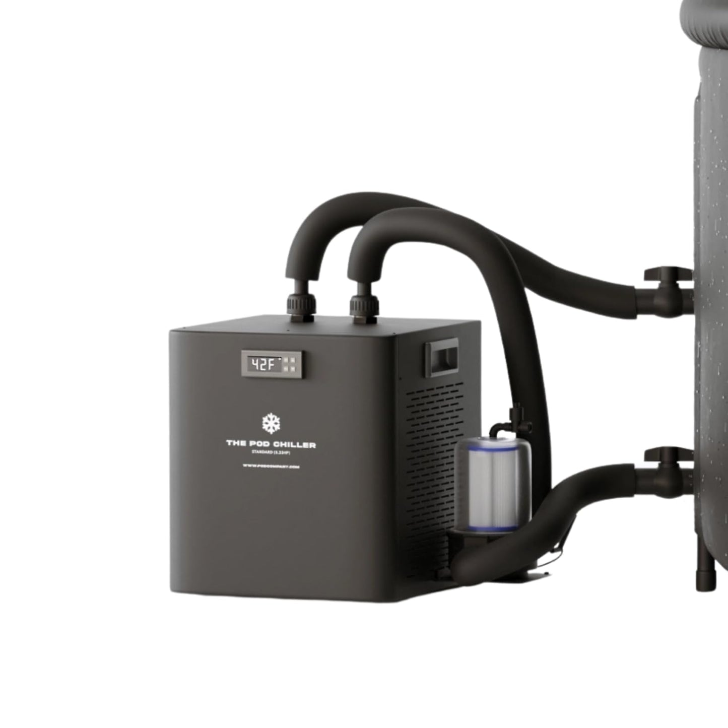 The Pod Company Standard Water Chiller – 1/3 HP – 41°F Cold Plunge Cooling System – Compact, Energy-Efficient, and Ideal for Daily Home Use – Compatible with Ice Pod Pro & Long Pod