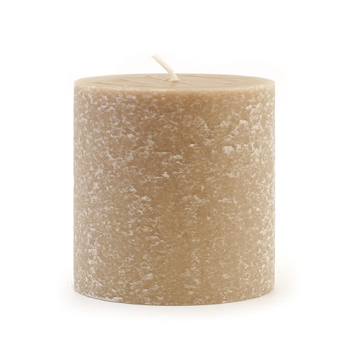 Root Candles Unscented Pillar Candles Beeswax Enhanced Textured Timberline™ Pillar Candle, 3 x 3-Inch, Taupe