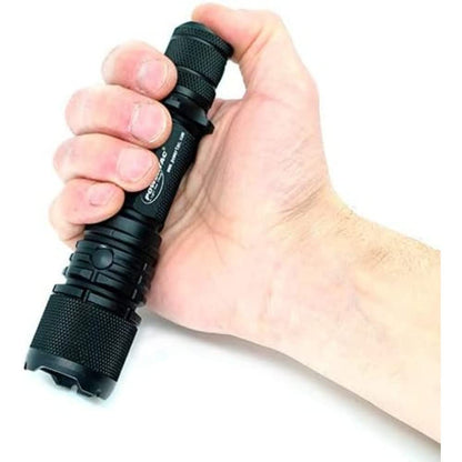 PowerTac Warrior G4-FL 4200 Lumen (Wide Beam) Tactical Handheld Flashlight High Lumen, Waterproof, USB Rechargeable Flashlight and Dual-Charging Magnetic Police Duty LED Flashlight