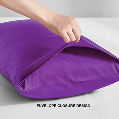 FLXXIE Body Pillow Cover - Super Soft Microfiber 20x54 Long Pillowcase | Envelope Closure, Stain Resistant, Purple
