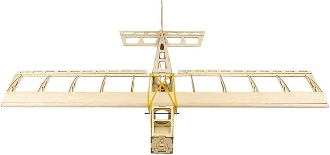 Balsa Wood Airplane R03 STICK-06 Model Aircraft 580mm Wingspan Laser Cut Unassembled Flying Model Aircraft to Build DIY RC Airplane Kit for Adults Beginners (KIT+Motor+ESC+Servos+Covering)