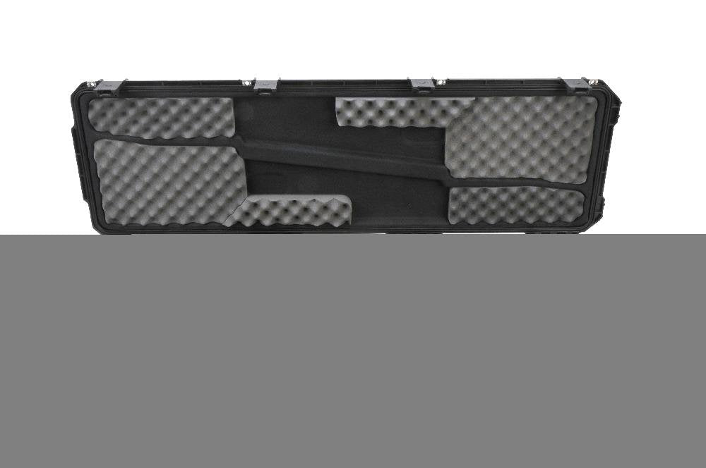 SKB Cases iSeries 3i-5014-DR Double Rifle Hard Case, Waterproof Lockable Tactical Gun Storage Box with Foam Dividers, Wheels and Carrying Handles