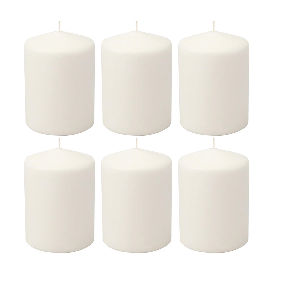 Stonebriar Unscented White Tall Pillar Candles, 35 Hour Burning Candle Pillars, Perfect for Decor, Weddings, Emergencies 3" X 4", 6 count