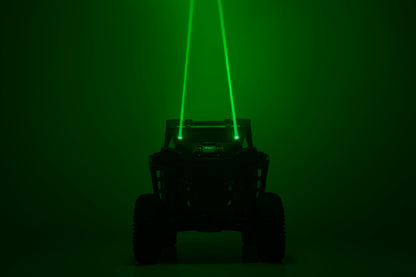 Rough Country Laser Whip Light Kit w/Remote - Multi-Function, Aluminum, 10W, Black, Model 78870