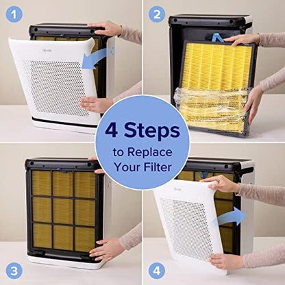 LEVOIT Vital 200S-P Air Purifier Replacement Filter - HEPA & Activated Carbon for Allergens | 1 Pack, Yellow