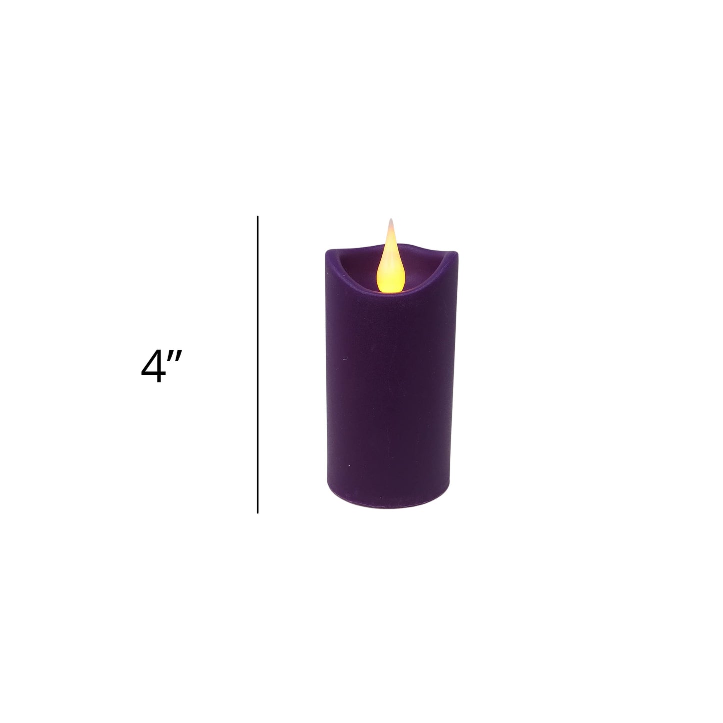 Needzo Flameless Advent Tabletop Pillar Candle Set, Unscented LED Candles, Christmas Wreath Accessories Home Decor, Pack of 4