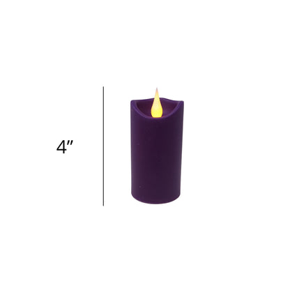 Needzo Flameless Advent Tabletop Pillar Candle Set, Unscented LED Candles, Christmas Wreath Accessories Home Decor, Pack of 4